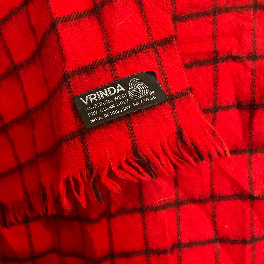 Red Checkered Scarf - Picture 3 of 5